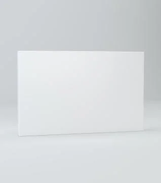 White realistic rectangle box package mockup with shadow for your design. Blank Stock Illustration