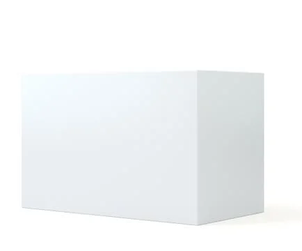White realistic rectangle box package mockup with shadow for your design. Blank Stock Illustration
