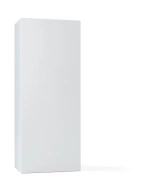 White realistic rectangle box package mockup with shadow for your design. Blank Illustrazione stock