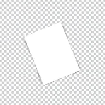 White realistic sheet of paper. Stock Illustration