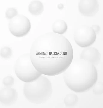 White realistic sphere Stock Illustration