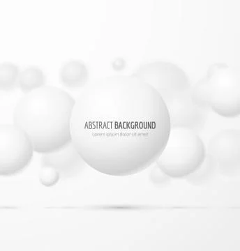 White realistic sphere Stock Illustration