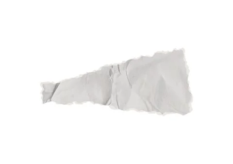 White realistic torn paper note vector piece. Sticky notebook texture features Stock Illustration