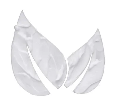 White ?reamy texture in stencil isolated on white Stock Photos