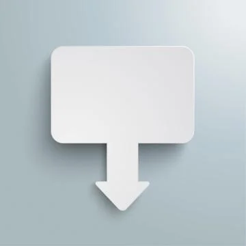 White Rectangle Arrow Marker Board Gray Stock Illustration