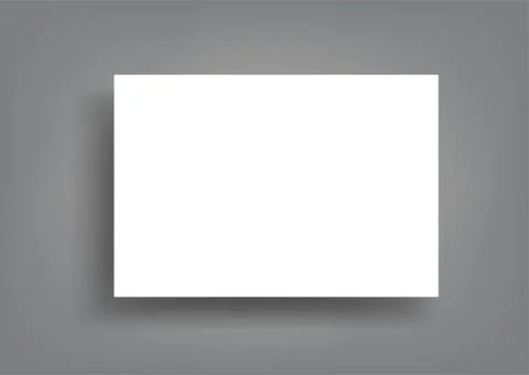 White rectangle board banner with shadow Stock Illustration