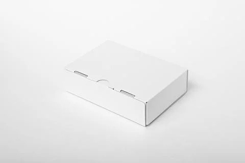 White rectangle box template on white background, mock up Foto stock