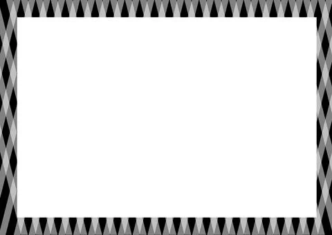 White rectangle with copy space with cross grey pattern on black background 스톡 일러스트