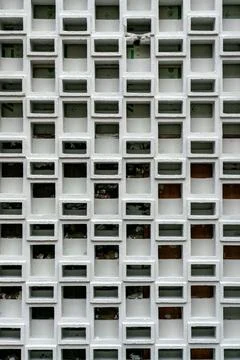 White rectangle design, facade, textile, pattern, background. Stock Photos