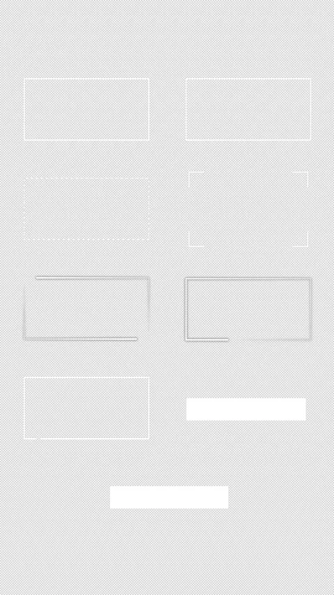 White rectangle frames and UI text boxes animation set on transparent Video stock 337033094