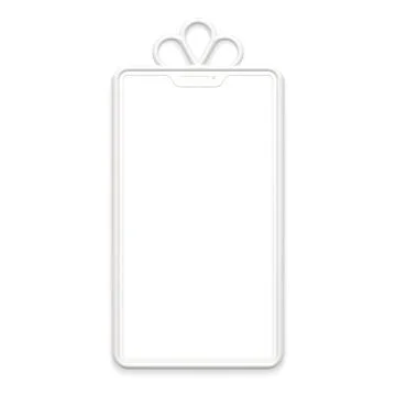 White rectangle gift box frame smartphone screen copy space advertising pro.. Stock Illustration