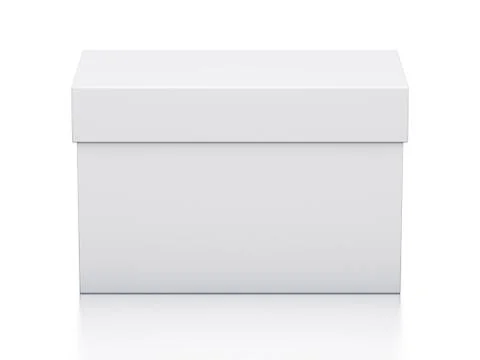 White rectangle gift box. Stock Illustration