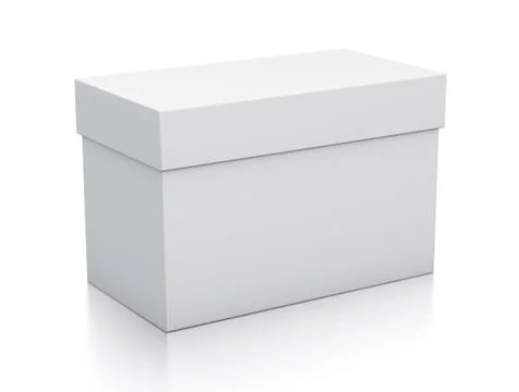 White rectangle gift box. Stock Illustration