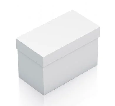 White rectangle gift box. Stock Illustration
