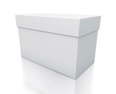 White rectangle gift box. Stock Illustration