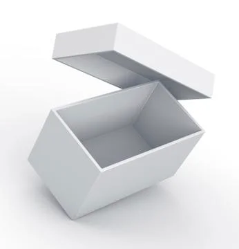White rectangle gift box. Stock Illustration