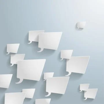 White rectangle speech bubbles Stock Illustration