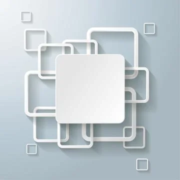 White rectangle squares big centre Stock Illustration
