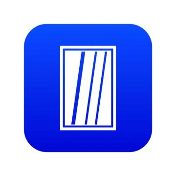 White rectangle window icon digital blue Illustrazione stock