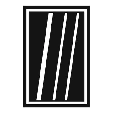 White rectangle window icon simple Illustrazione stock