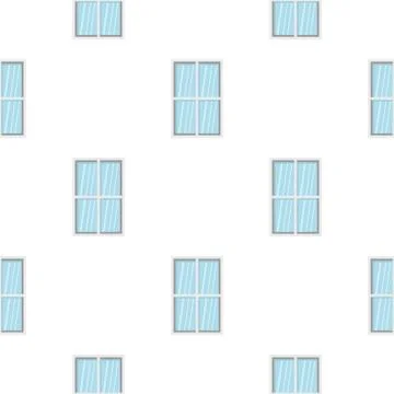White rectangle window pattern flat Stockillustratie
