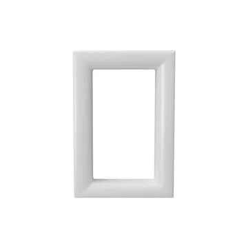 White rectangular 3D frame mockup, vector illustration. Stockillustratie