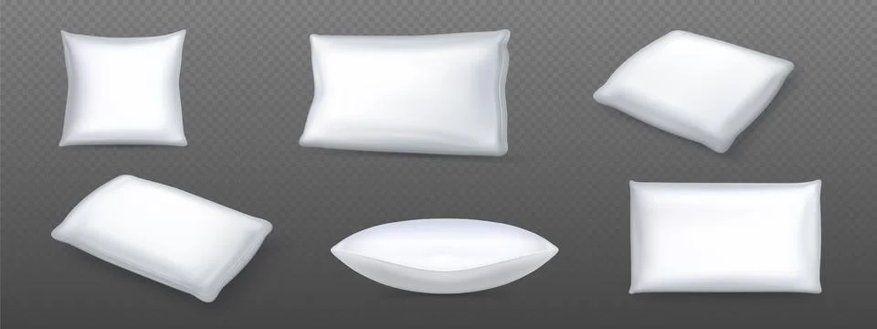 White rectangular and square pillows Illustrazione stock