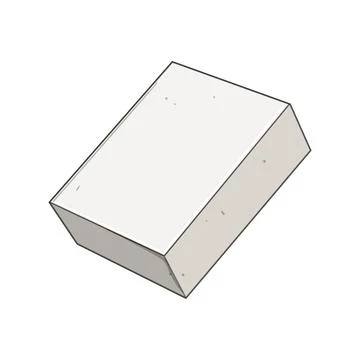 White rectangular block representing concept of emptiness Ilustración de archivo