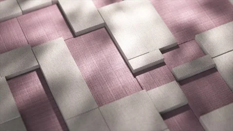 White rectangular blocks are arranged on a purple fabric surface, their shadows 스톡 동영상 310439203