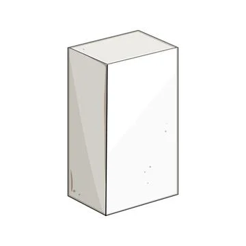 White rectangular box blank template illustration Stock Illustration