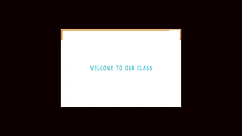 White Rectangular Card with Blue Text Welcoming to a Class welcome educatio.. Stock Footage 321450370