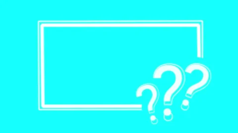 A white rectangular frame draws with a question mark. Vídeos de archivo 334660631