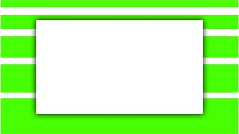 White rectangular frame over green and white stripes Stock Illustration