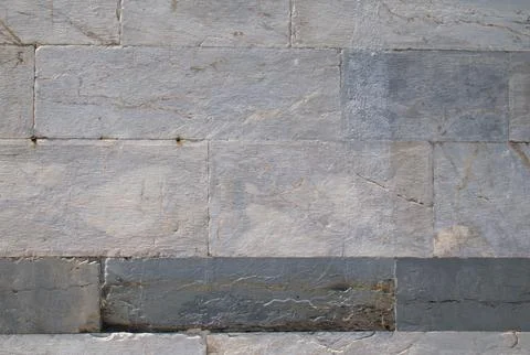 White rectangular marble stone wall texture, natural masonry, tile surface Stock Photos