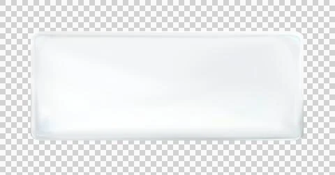 White rectangular painted plate isolated. Label, template. Png. Stock Illustration