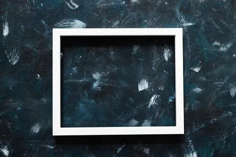 White rectangular picture frame mock-up with copy space for yout text or im.. Stock Photos