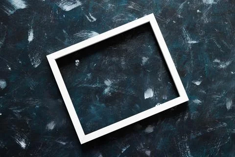 White rectangular picture frame mock-up with copy space for yout text or im.. Stock Photos