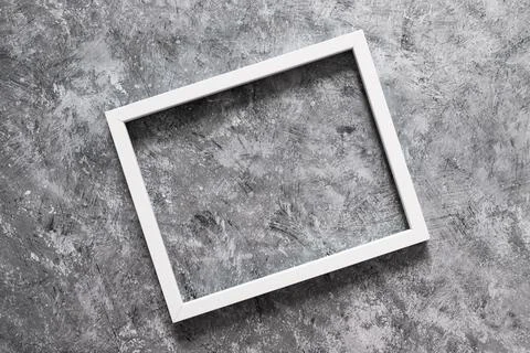 White rectangular picture frame mock-up with copy space for yout text or im.. Stock Photos