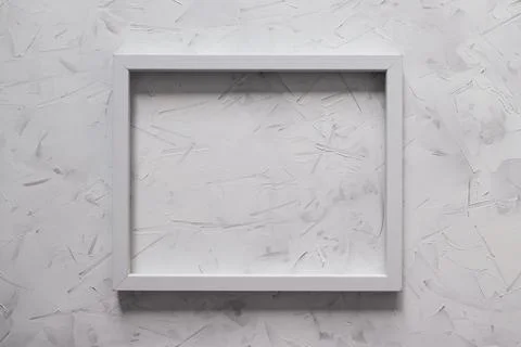 White rectangular picture frame mock-up with copy space for yout text or im.. Stock Photos