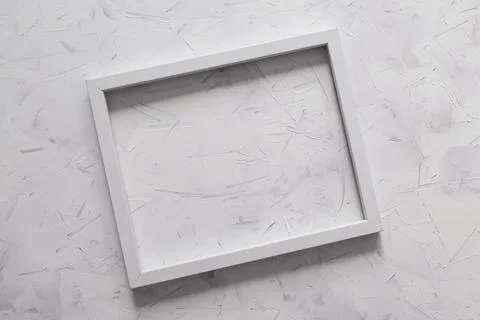 White rectangular picture frame mock-up with copy space for yout text or im.. Stock Photos