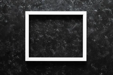 White rectangular picture frame mock-up with copy space for yout text or im.. Stock Photos