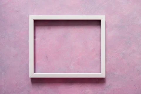 White rectangular picture frame mock-up with copy space for yout text or im.. Stock Photos