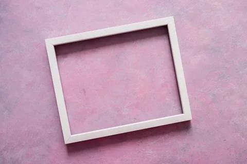 White rectangular picture frame mock-up with copy space for yout text or im.. Stock Photos