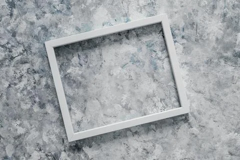 White rectangular picture frame mock-up with copy space for yout text or im.. Stock Photos