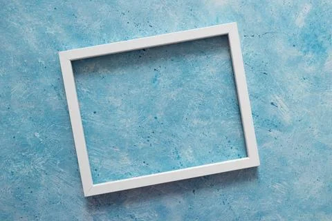 White rectangular picture frame mock-up with copy space for yout text or im.. Stock Photos