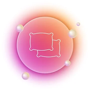 White Rectangular pillow icon isolated on white background. Cushion sign. O.. Illustrazione stock