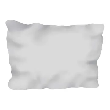 White rectangular pillow mockup, realistic style Illustrazione stock