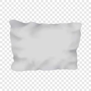 White rectangular pillow mockup, realistic style 库存插图