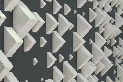 White rectangular shapes of random size on black background Stock Illustration