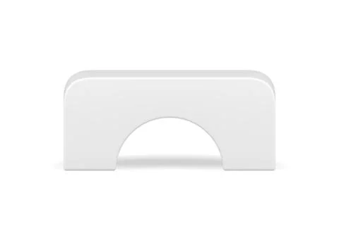White rectangular smooth angles archway geometric figure decorative design fr Illustrazione stock
